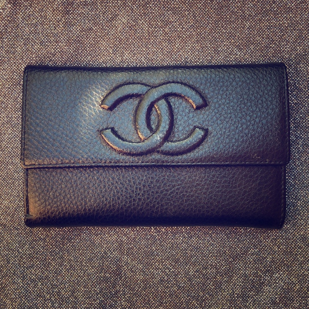 Black Chanel Caviar wallet